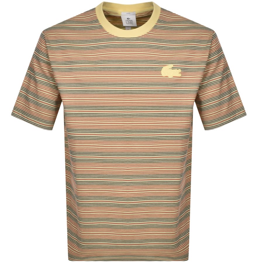 Alternative Image for ProductLacoste Live Striped T Shirt Yellow1